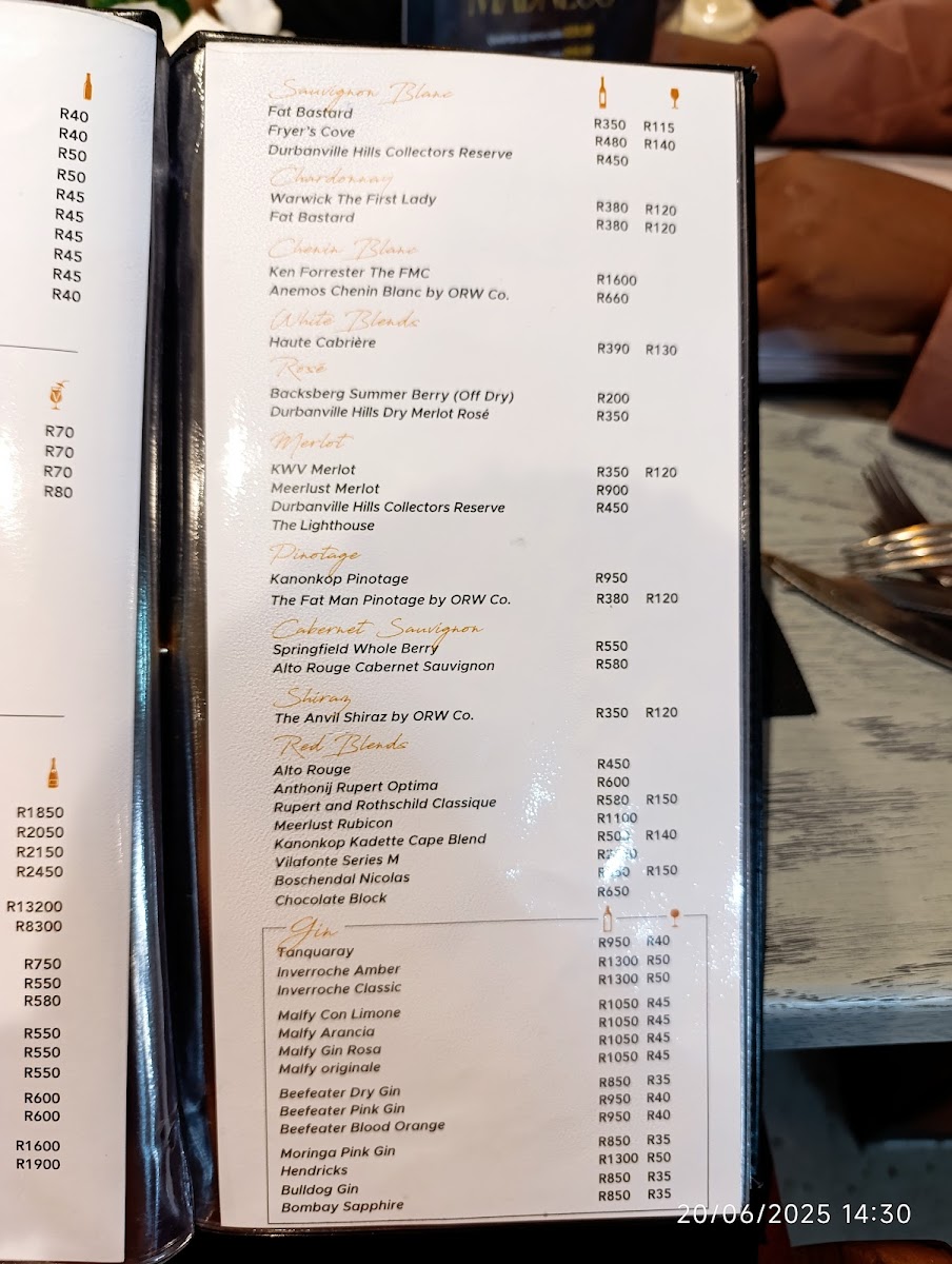 Menu Perere Polokwane-1